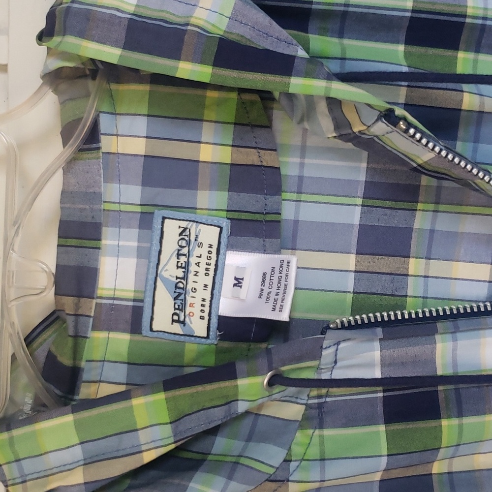 Pendleton Plaid Lightweight Hooded Jacket M - image 2